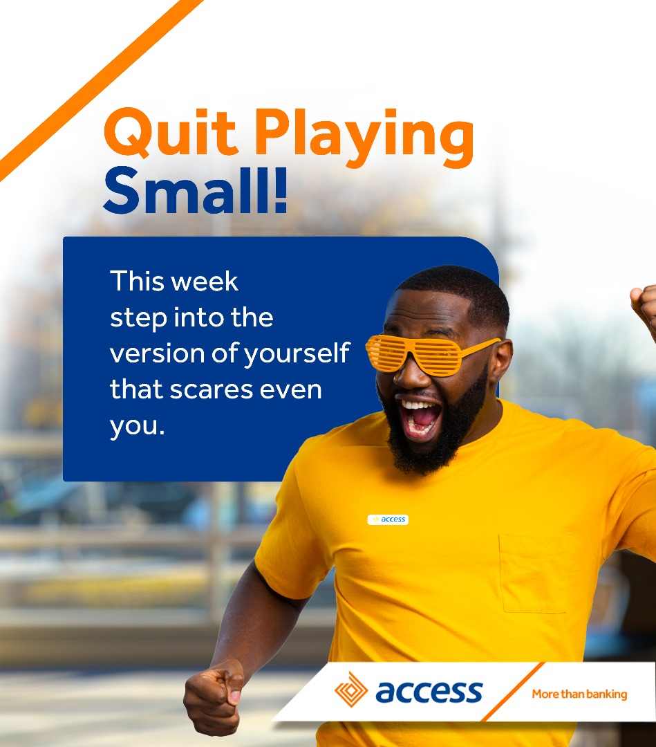 AccessSL_Ltd's tweet photo. Quit playing small!
This week, step into the version of yourself that even you find intimidating. Greatness isn’t comfortable — it’s calling.
#AccessBankSL
#MoreForYou https://t.co/j01IIxIwmm
