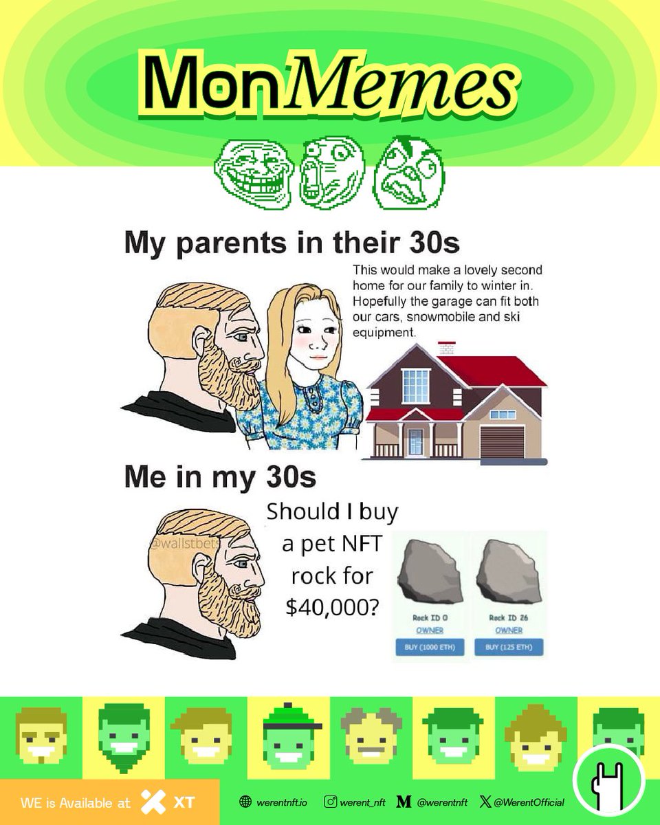 WerentOfficial's tweet photo. #WeRent #WeRentNFT #RentToEarn #RentingNFTisEasy #NFTCommunity
#NFTCollector #WeRentMeme #MonMemes https://t.co/CGBoVKtg9Z
