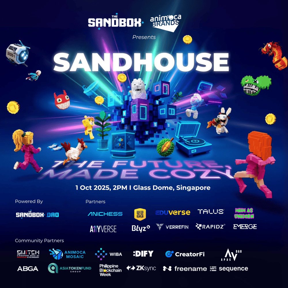 On Day 1 of #TOKEN2049 Singapore 🇸🇬, Rapidz &amp; The Sandbox will be having an intimate Web3 networking afternoon. Visionary talks, partner activations &amp; fun awaits. RSVP now!

📍 1 Oct | GlassDome, 28 China St, Singapore
🕑 2-5 PM
🔗 luma.com/l5306k5w

#Token2049Singapore
