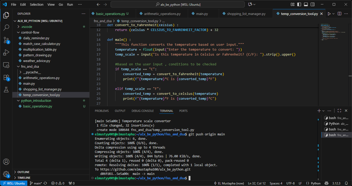 elmustyy_'s tweet photo. Week 5 β
Learned about:
-Functions through to Data Structures.
-Modules and Packages /Libraries in python.
-Variable Scope and Namespaces
Completed the task program for the week on functions (https://t.co/2UoXspoNiX)
#ALX_SE #ALX_BE #backend https://t.co/dRNQEAcbn4