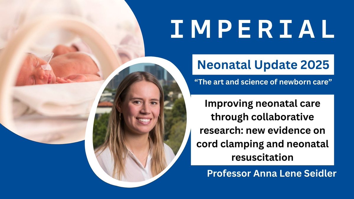 NU25 - Day 2
'Improving neonatal care through collaborative research: new evidence on cord clamping and neonatal resuscitation'
Professor <a href="/LeneSeidler/">Anna Lene Seidler (she/her)</a> Chair of Health Equity, German Center for Child and Adolescent Health

<a href="/TrialsCentre/">NHMRC CTC</a> <a href="/CochranePMA/">Cochrane PMA</a> <a href="/unirostock/">Universität Rostock</a> 
#earlychildhood