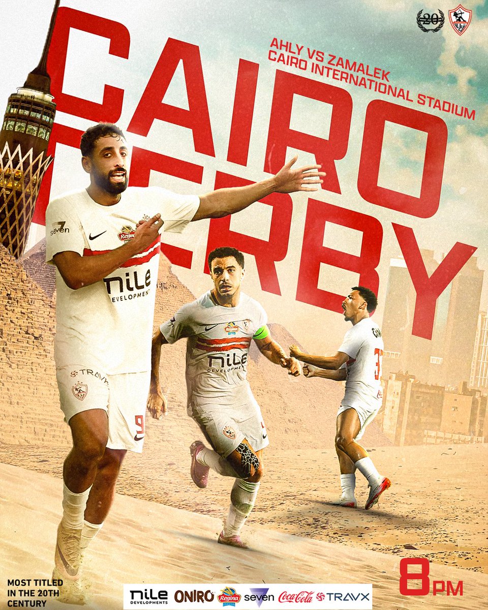 ⚪️ يــــــوم الــديـربـي 🏹
📍ستاد القاهرة الدولي 🏟️

#Zamalek | #MostTitledIn20C | #الزمالك_أولًا | #أكبر_قلعة_رياضية
