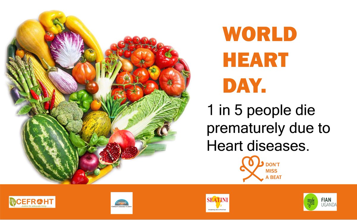 Today #WorldHeartDay, we’re raising awareness of salt intake and its link to heart ♥️ health. Most of us consume more than <a href="/WHO/">World Health Organization (WHO)</a> recommended daily limit unknowingly and this is due to absence of transparent food labels. @minofHealth this can change if only you give Ugandans the