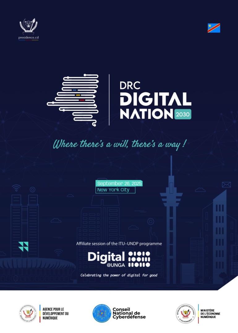 #Cybernews : La RDC se prépare à un avenir numérique avec des grandes ambitions marqué par le lancement de sa marque pays digitale, #DRCDIGITALNATION2030, symbole d'une volonté affirmée de  faire de la RDC une nation digitale et un hub technologique au coeur de l'Afrique a