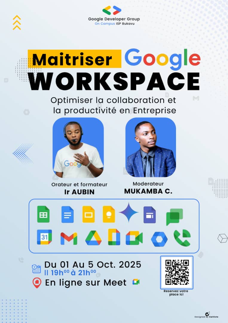 CallisteM92422's tweet photo. 🚀 Événement à ne pas manquer !

Le #gdgoncispbkv vous invite à une formation exclusive :
📅 Du 01 au 05 octobre 2025
🕖 De 19h00 à 21h00
🌍 En ligne sur Google Meet

👉 Inscrivez-vous dès maintenant 👇.  https://t.co/QM76DW59Lc

#GoogleWorkspace #GDG #Productivité #Collaboration https://t.co/cFXLvawwCs