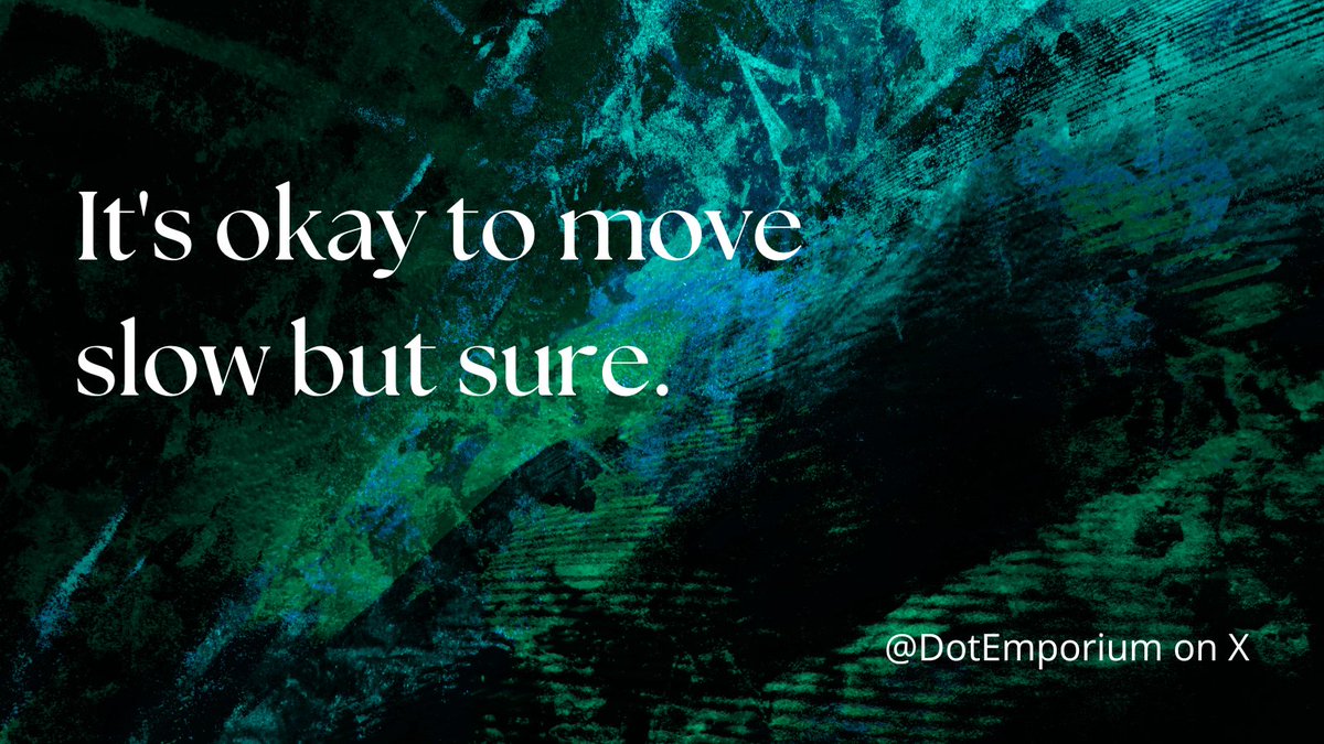 DotEmporium's tweet image. It's okay to move slow but sure. Want change? That one thing you’re ready to transform, name it. #ChangeTheGame #notrocketscience