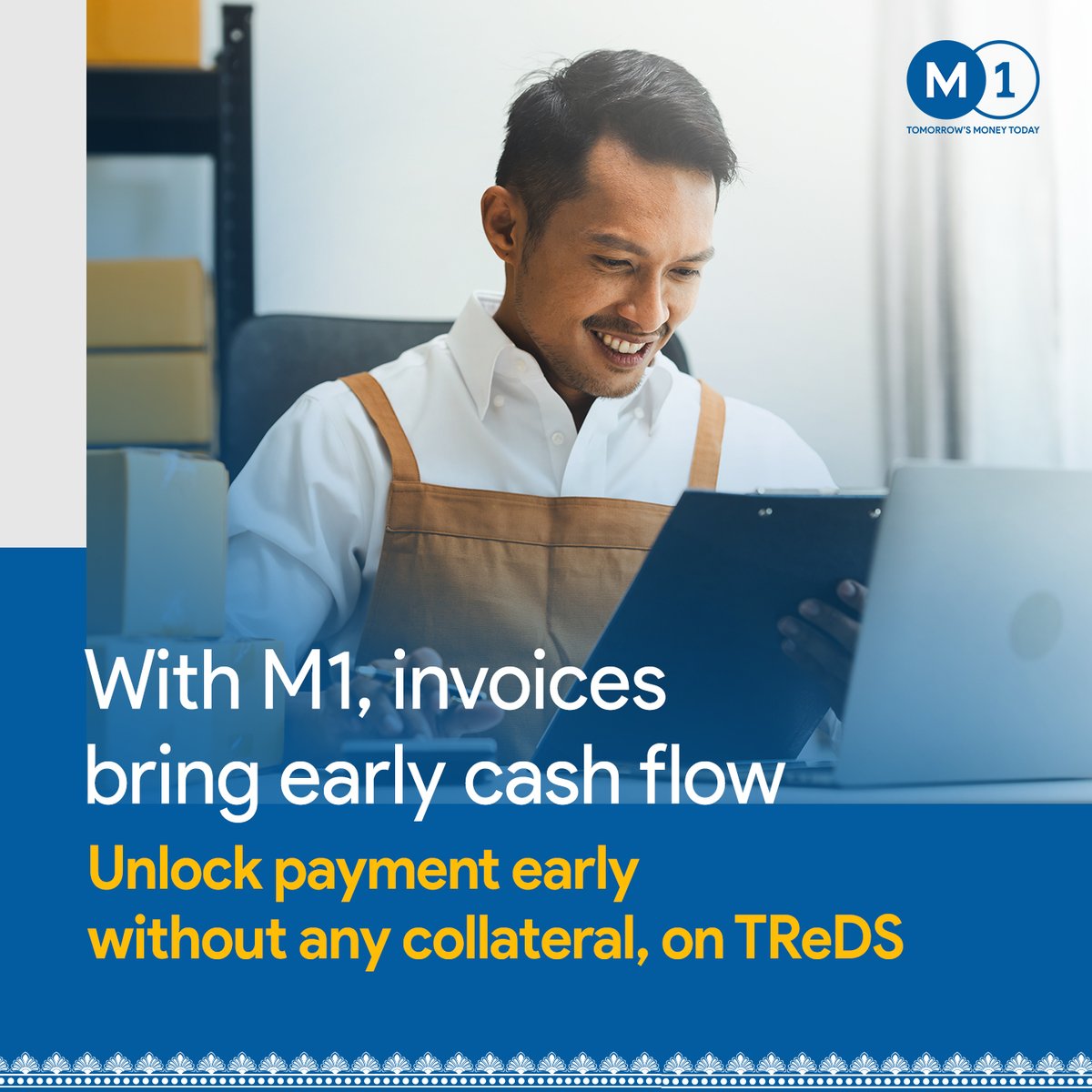 M1xchange's tweet image. Festive demand = opportunity 🎉 But delayed payments slow MSMEs down.
With RBI-licensed #M1xchange TReDS, invoices turn into instant working capital, fueling growth & celebrations on time! 🚀
#CelebrateEarlyWithM1 #MSMEs #Festival #WorkingCapital #TradeFinance #Festivalseason