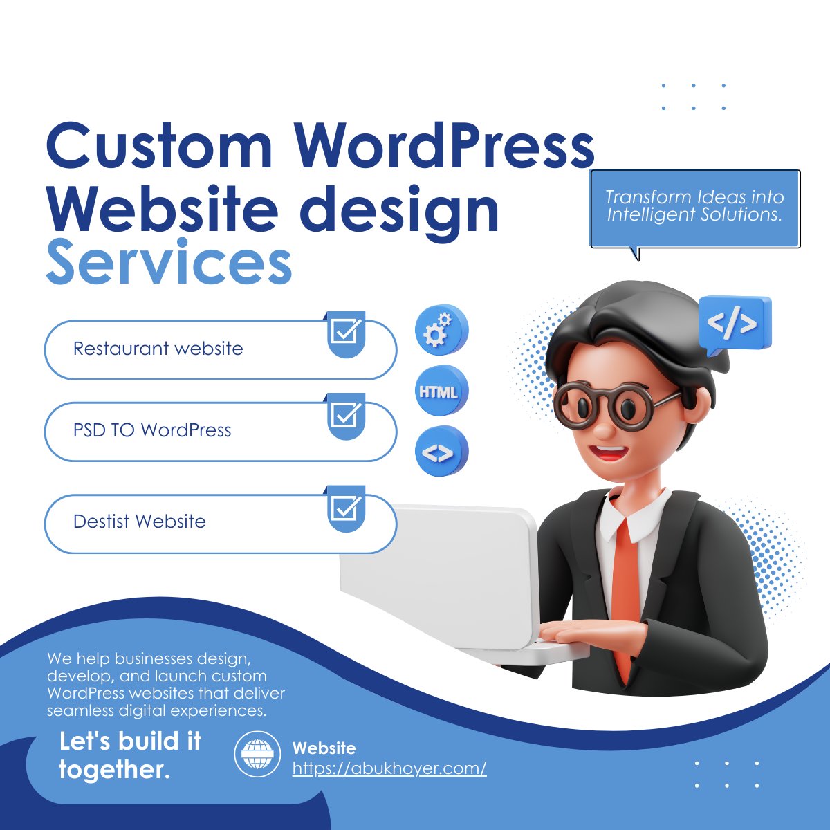 mdabukhoyer1's tweet image. Build a Powerful Online Presence with a Custom WordPress Website#WordPressDevelopment #WebDesign #CustomWebsites #BusinessGrowth #WebsiteDesign #PSDToWordPress #FreelanceWebDeveloper #SmallBusiness