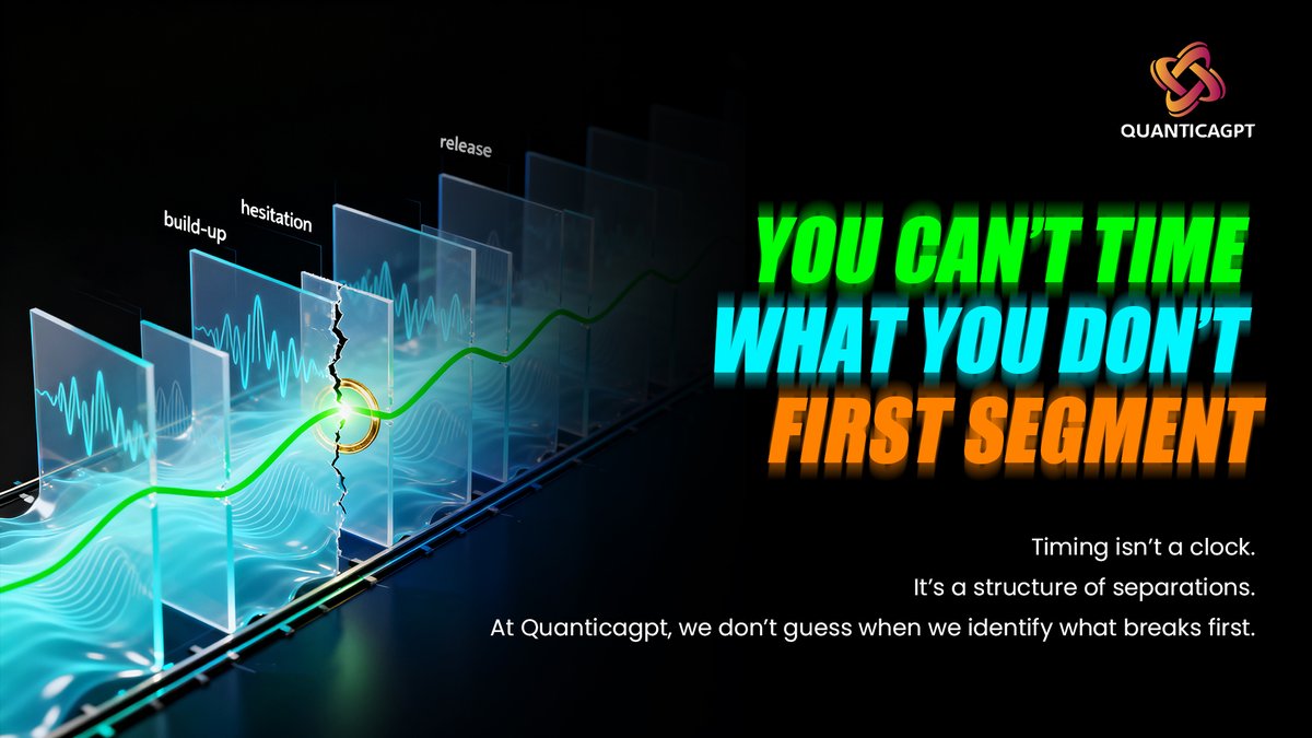 QUANTICAGPT_'s tweet image. 📊 Don’t ask when to act until you know what you’re reacting to.
📈 You can’t time a market you haven’t first segmented.
🌐 At Quanticagpt, segmentation isn’t cosmetic, it’s structural.
⏱ Timing begins before time itself.

#Quanticagpt #MarketSegmentation #TimingWithStructure