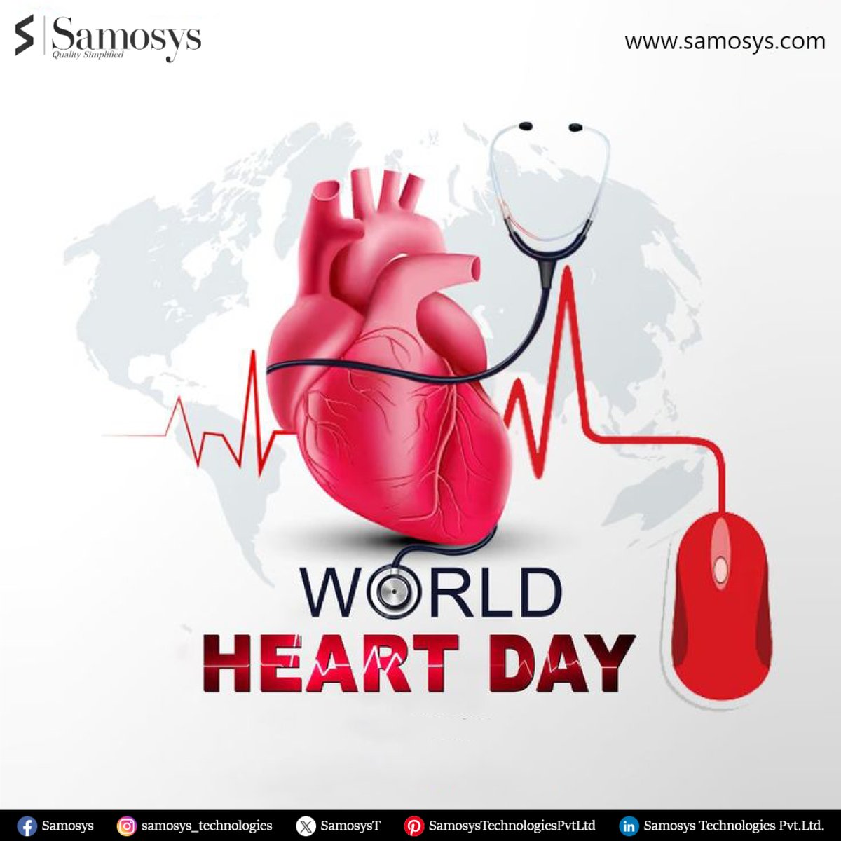 SamosysT's tweet image. 💡 Just like technology, our hearts need consistent care.
On this #WorldHeartDay, let’s choose health, strength & balance. ❤️
#HeartHealth #Samosys #WorldHeartDay