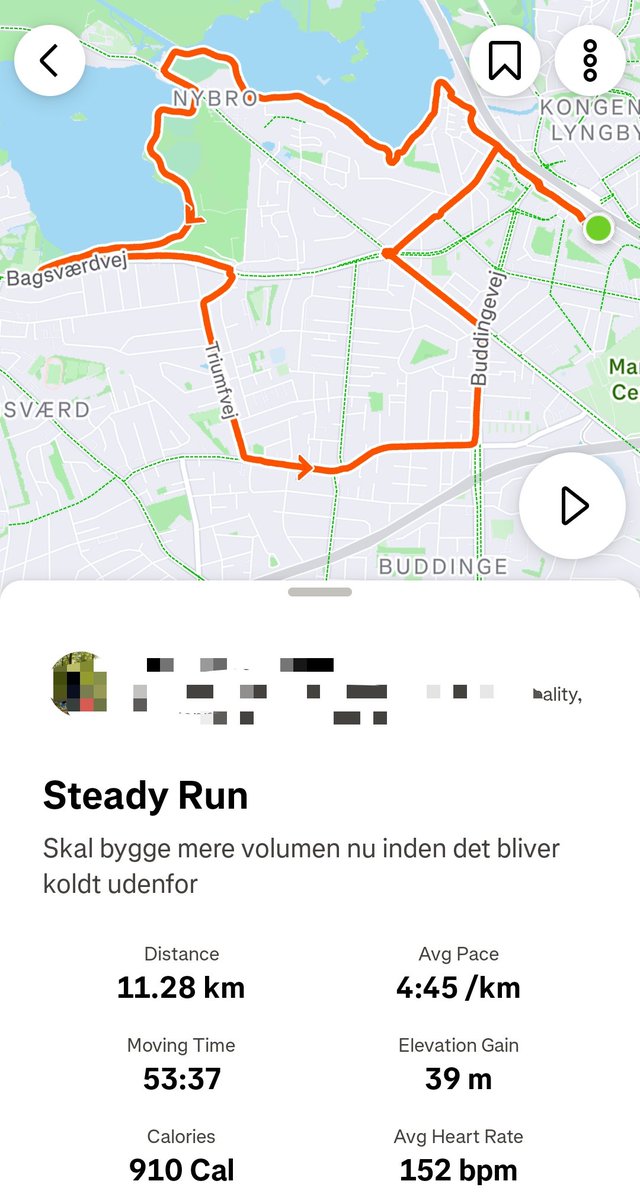 Hyggelig tur med lidt højere tempo end meningen var 😅 Klar til højt tempo i morgen 💪
#TWrunDK