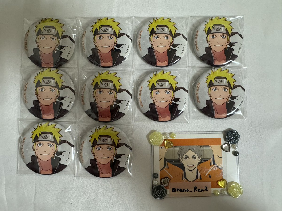 NARUTO ベースヤード 柱間 缶バッジ 15点 NARUTO ベースヤード 柱間 缶