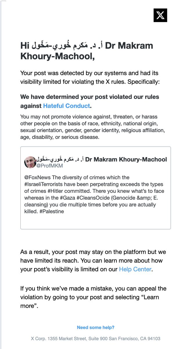 ProfMKM's tweet photo. This is scandalous that you @X @elonmusk have limited my tweet. I was born in #Jaffa #Yaffa #Yafa +
I am a world-leading academician on the subject who also masters Arabic and Hebrew amongst many other expertise and I can prove to you at the @IntlCrimCourt @CIJ_ICJ and a public conference that every word in my post is factual.
Anyway, it's all available online. Trying to limit my post is absolutely abominable and is in itself a hateful act and a form of dictatorship and censorship.
Why don't you (just) say that you defend the crimes of modern-day hitler? and Nazi #Israel?
Do you still claim that you are a beacon of freedom of expression? Despicable behaviour to try to limit and hinder the exposure of @netanyahu crimes against @Palestinians within the framework of the #CleansOcide the last two years in #Gaza #GazaStrip #Palestine @PierreABISAAB @MoatsTV @MoatsTV @timand2037
@UNHumanRights @UNLazzarini ! @antonioguterres @realDonaldTrump @EmmanuelMacron @Keir_Starmer @CyrilRamaphosa @Pontifex @timand2037 @PierreABISAAB @PiersUncensored @BBCArabic @BBCNews @ABC @CBCNews @Channel4News @FCDOArabic @FCDOGovUK @LBC @NickFerrariLBC @LBCI_News_EN @AlJazeera @AlJazeeraWorld @aljazeeraforum @trtworld @guardian @Telegraph @thetimes @Independent @IntlCrimCourt @CIJ_ICJ @AlMayadeenNews @AlMayadeenLive @halawiBahia