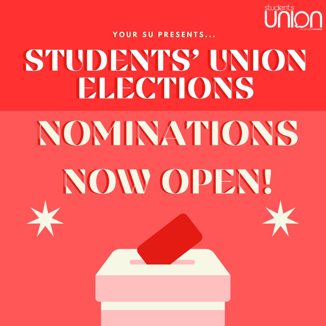 CCNSUnion's tweet photo. Our SU Nominations are now open! Make sure you fill out our nomination form to apply for an Executive Officer position! :) https://t.co/GtyvBVzH9x https://t.co/euuRnR62jo