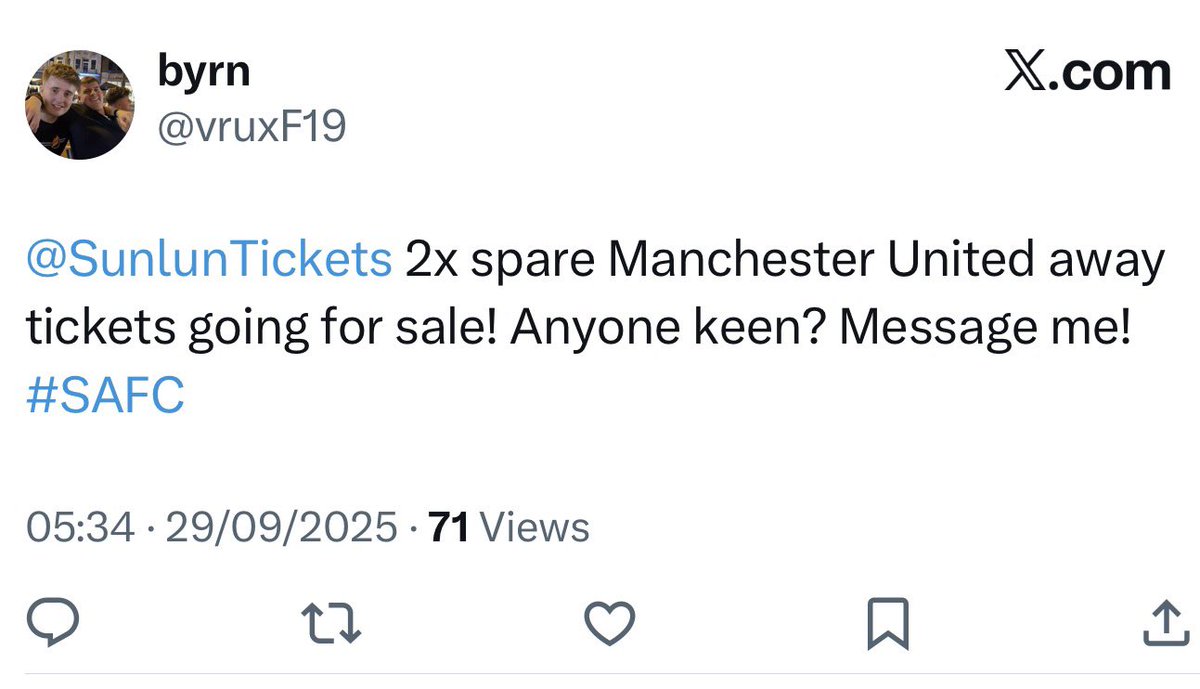 Sunderland Tickets tweet media