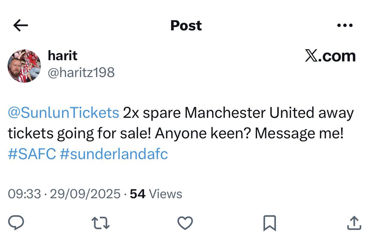 Sunderland Tickets tweet media
