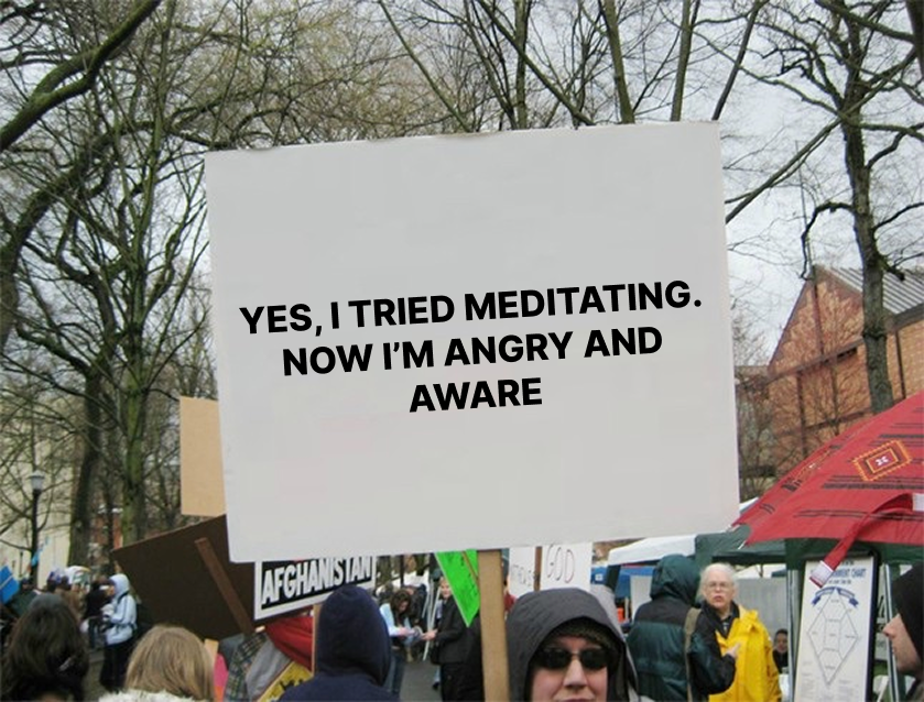 memingoapp's tweet photo. Pretty sure I'm doing this wrong

#memes #memesdaily #meditation #humor #funny https://t.co/W928IEFNpu