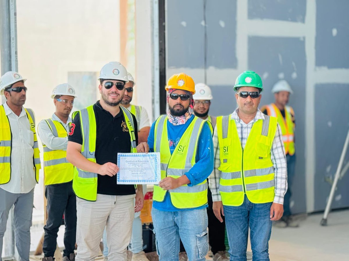 SaudiIconCo's tweet image. Safety first, always.

Saudi Icon successfully conducted its weekly Toolbox Talk (TBT) at the Red Sea Project – Shura Island, HC-03, focusing on the critical topic: “Floor and Roof Openings.” 

Think Safety. Work Safely.

#SaudiIcon #SafetyFirst #ToolboxTalk #Construction