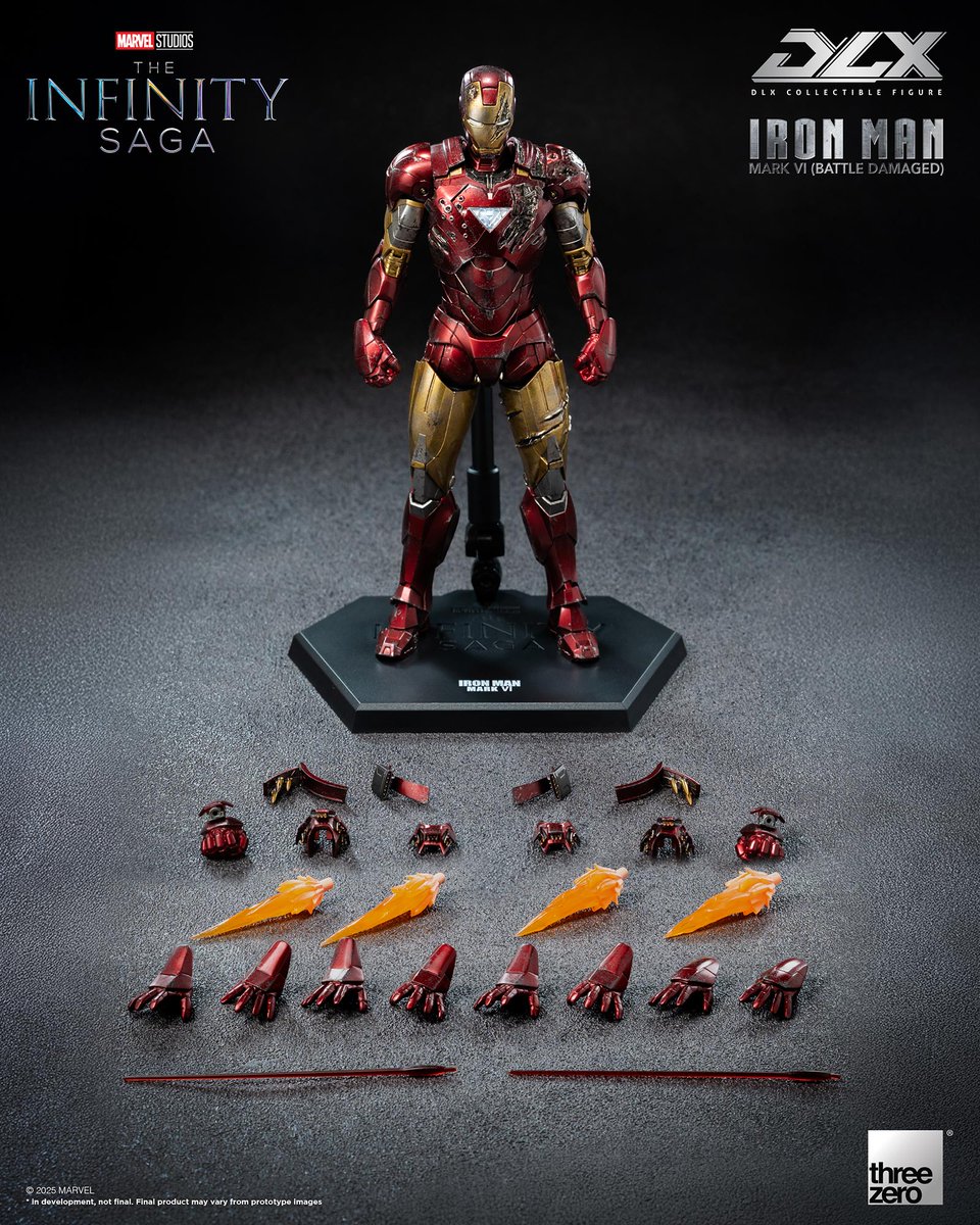 限定threezero 1/12 DLX アイアンマン・マーク43バトルダメージ 数量限定品「DLX アイアンマン・マーク43（バトルダメージ