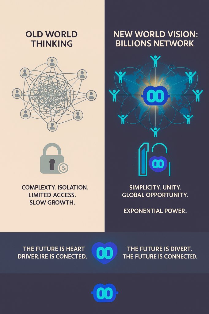 SurajKu40815301's tweet image. 🚀 Old systems = Isolation &amp;amp; slow growth.
🌐 New World Vision: Billions Network = Unity, simplicity &amp;amp; global opportunities.
The future isn’t locked anymore. It’s OPEN, CONNECTED &amp;amp; LIMITLESS. 💙
@billions_ntwk @jgonzalezferrer @bili_mima
#BillionsNetwork #FutureIsConnected
