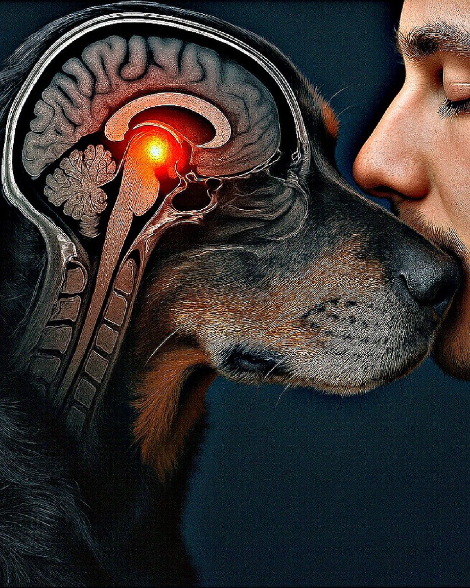 LendAPawRescue's tweet photo. MRI studies have uncovered something truly heartwarming about dogs and their bond with their owners. 

It’s not just about treats, toys, or even the company of other dogs, dogs’ love for their humans runs much deeper. 

Researchers found that when a dog catches the scent of its owner, a specific part of its brain, called the caudate nucleus, lights up with activity, far more than when they smell food or another animal. 

This area of the brain is linked to feelings of love, joy, and reward, showing that dogs don’t just recognize their owner’s scent, they’re overwhelmed with happiness and affection. 

This powerful reaction reveals that when our furry friends gaze at us with those adoring eyes or race to greet us at the door, it’s not just instinct or habit. 

Deep within their brains, dogs feel a genuine, profound love for us, one that’s as real and meaningful as it gets.

Originally posted by @Old_SchoolEddie