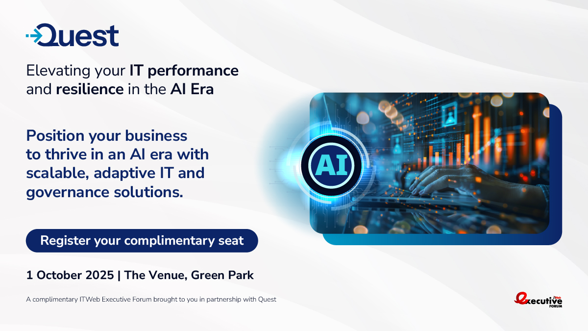 ITWeb_Events's tweet image. Explore how organisations are embedding AI-driven insights into their data governance and compliance frameworks. Register your complimentary seat today.
itweb.co.za/event/elevatin…
#QuestAIJourney #erwinElevates