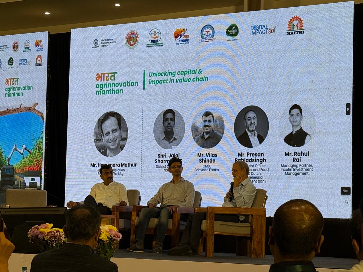 Attended #BharatAgrinnovation Manthan

Here’s why India’s #AgriTech revolution is reaching an inflection point. What I saw &amp; learnt👇

A 🧵

<a href="/malpani/">Dr Aniruddha Malpani, MD</a> <a href="/MalpaniVentures/">Malpani Ventures</a>