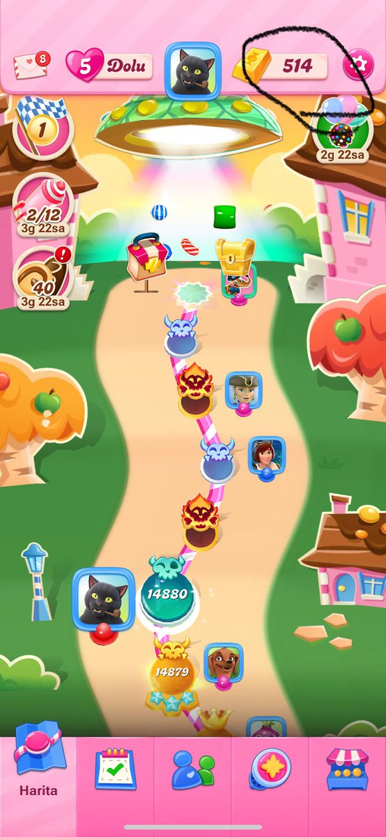 Cand Crush de altın birikimim 🤑🤓