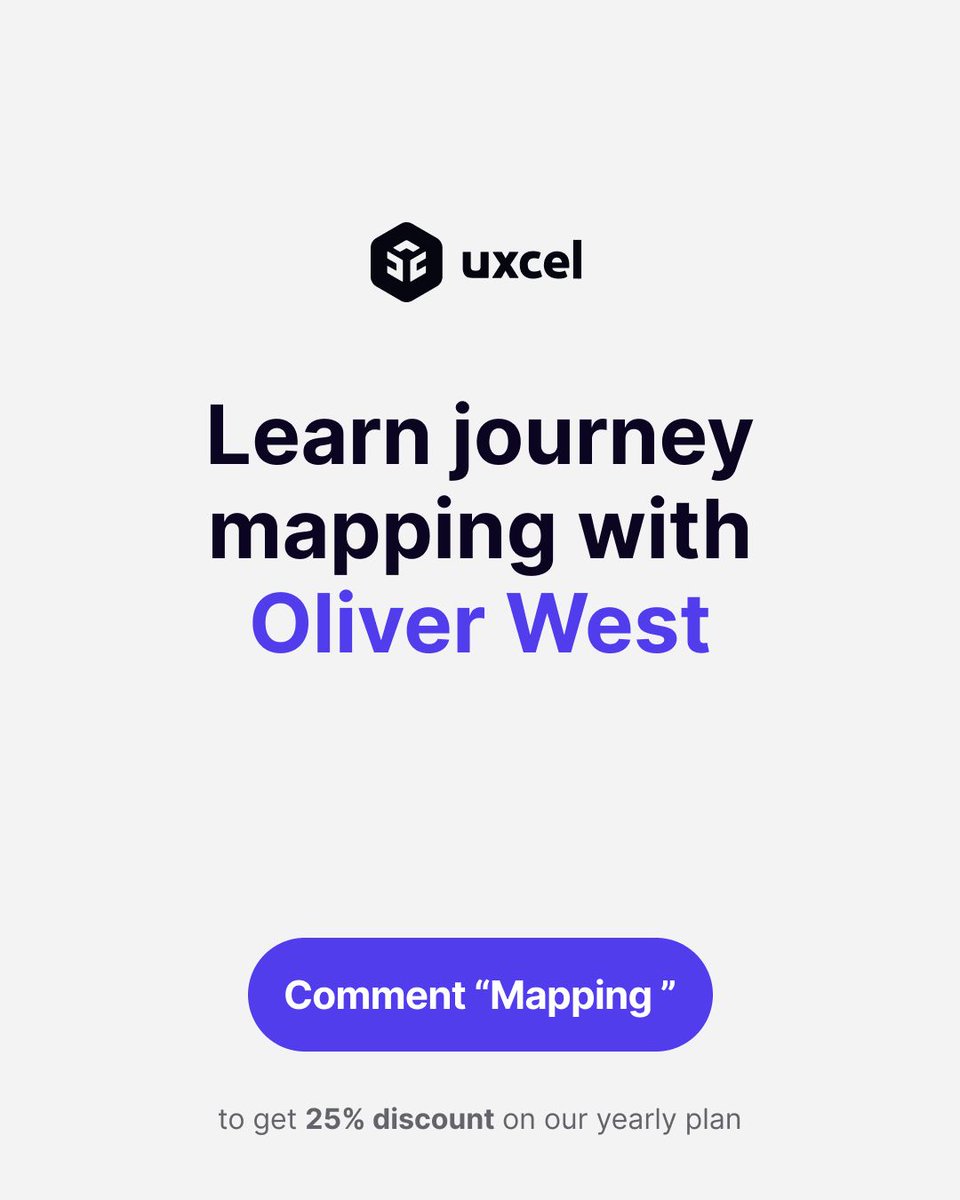uxcelapp's tweet image. Want more? Oliver West’s intro lesson on journey mapping is free at bit.ly/4nOdTQ8 
#UX #CX #JourneyMapping #ServiceDesign