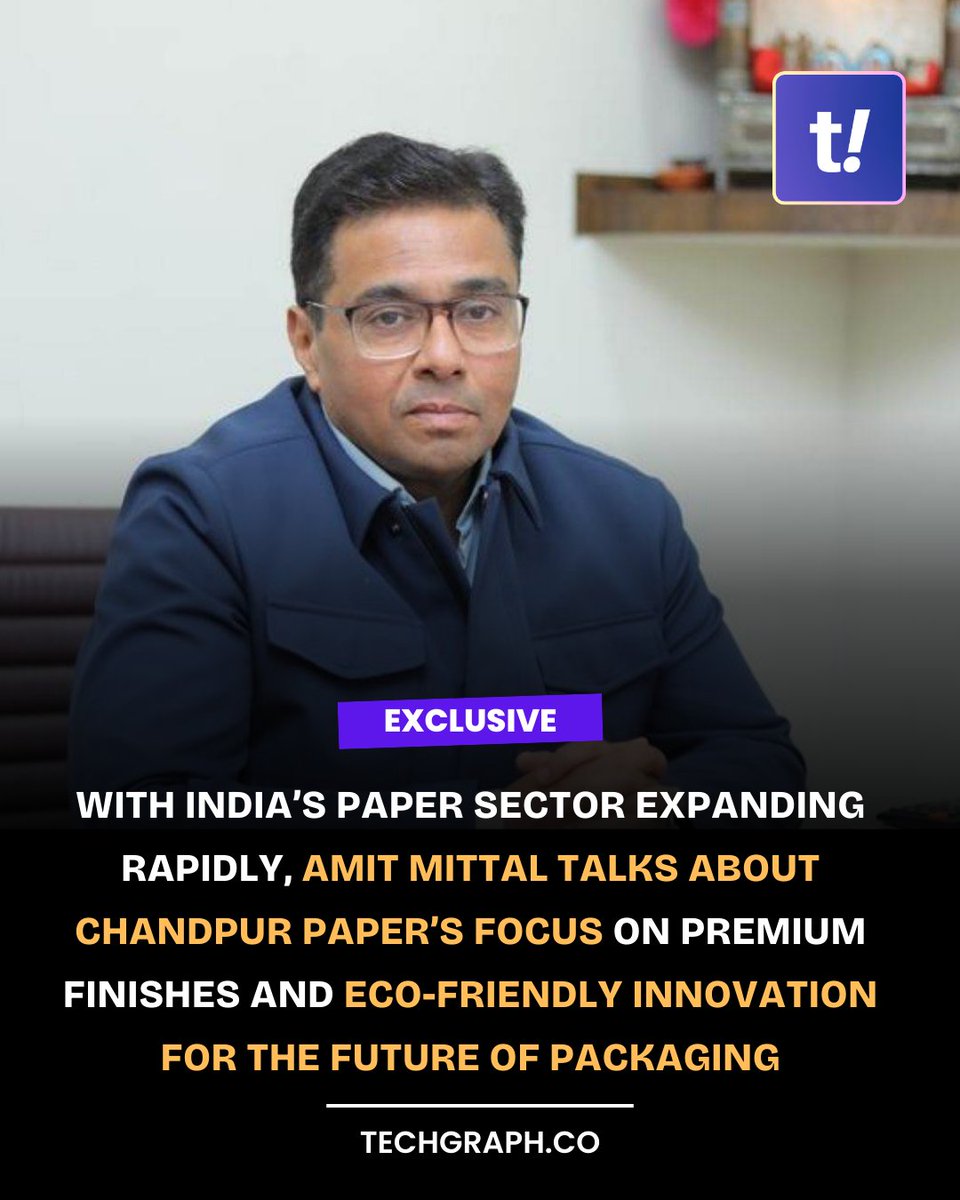With India’s paper sector expanding at 6–7% annually, Amit Mittal shares how #ChandpurPaper is leading the way with premium #MGPoster and #Chromopapers, while pushing for eco-friendly, recyclable solutions for modern brands.
techgraph.co/interviews/cha…
#Interviews #India #Papers