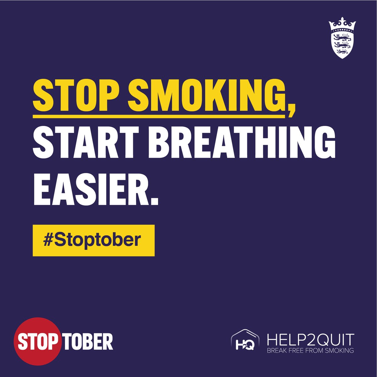 Join the thousands of people who have already quit smoking with Stoptober.

Did you know if you can commit to stop smoking for 28 days, you are 3x more likely to quit for good.

Let’s quit smoking together this Stoptober.

For support and info: gov.je/help2quit