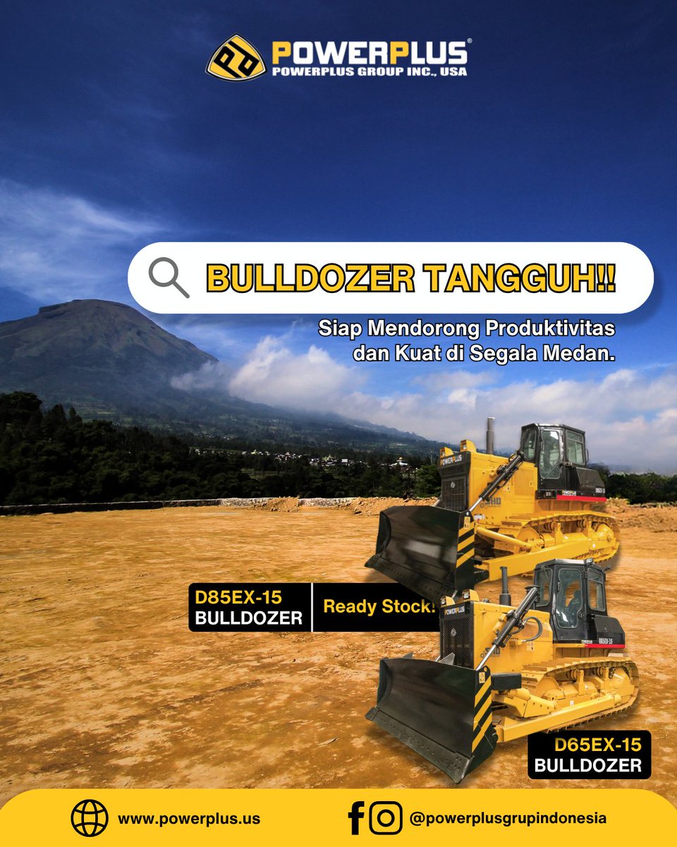 PowerplusgrupID's tweet image. Cari Bulldozer KUAT &amp;amp; SIAP KERJA? Ada POWERPLUS D85EX-15 &amp;amp; D65EX-15!

Untuk informasi harga: ✆ +62 811-8112-8882

#POWERPLUS #jualbulldozer #ALATBERAT #JUALALATBERAT #JUALALATBERATJAKARTA #ALATBERATKALIMANTAN