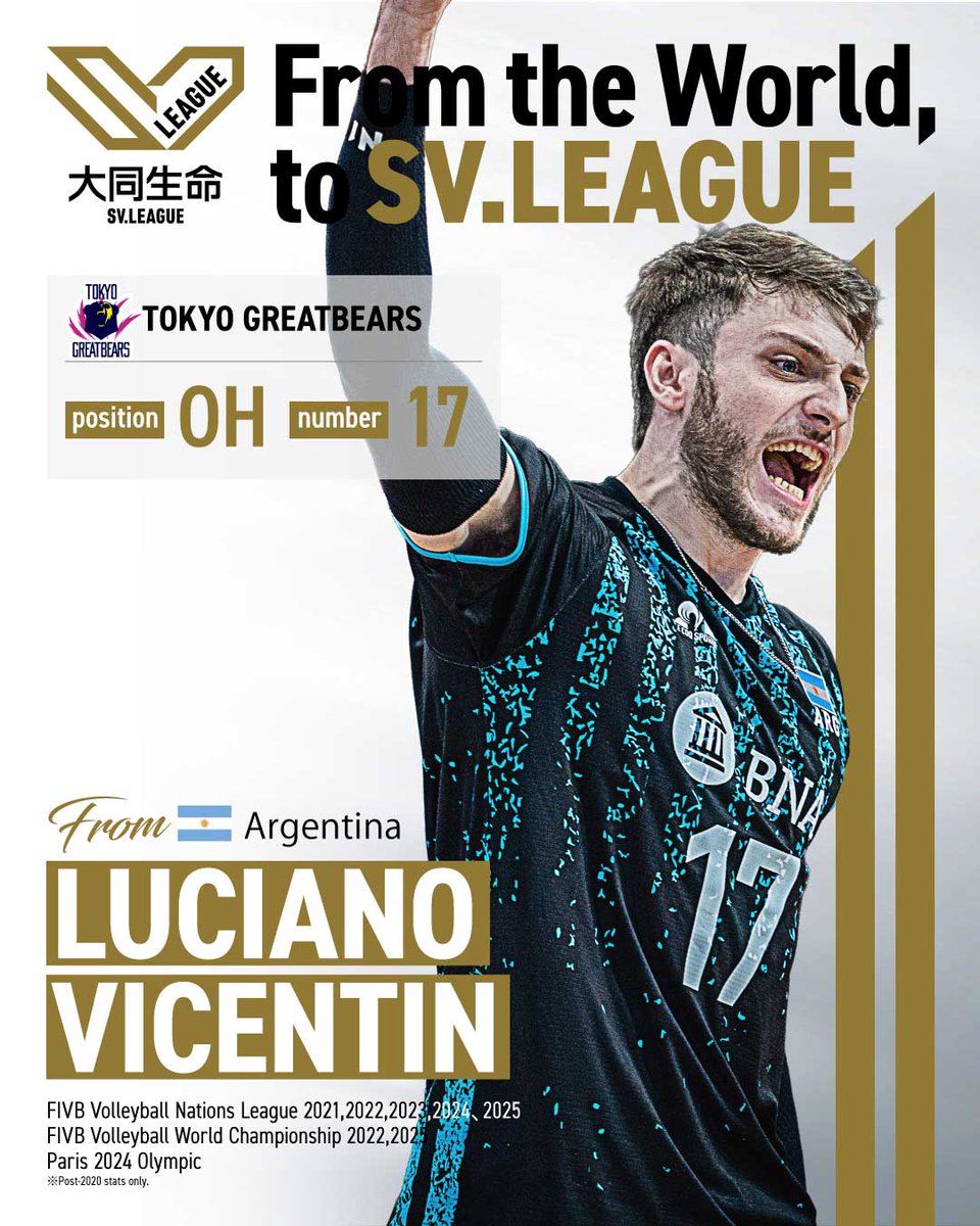 From the world to SV.LEAGUE LUCIANO VICENTIN (Argentina
