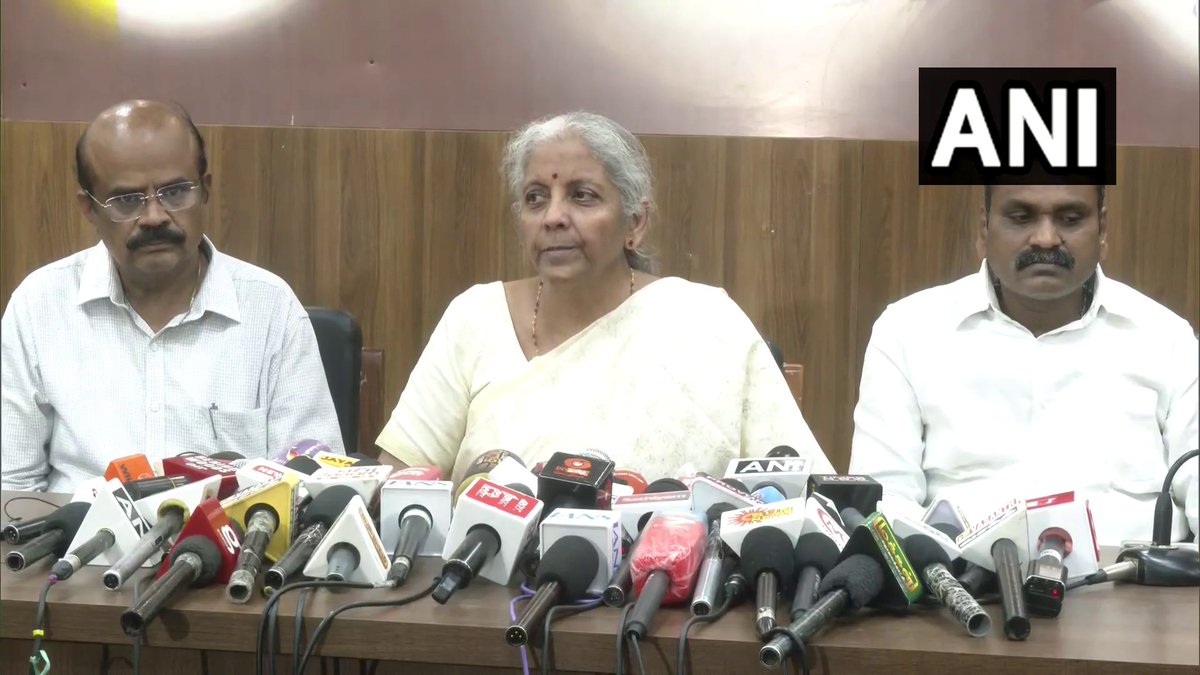 Karur, Tamil Nadu | On Karur stampede, Union Finance Minister Nirmala Sitharaman says, "Karur incident is shocking. The injured were taken to the hospital. The PM called me and L Murugan and advised us both to meet all the families who lost their loved ones in the stampede and