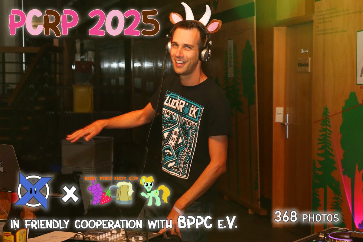 The photo album of Pinkie's Chocolate Rain Party 2025, which was organized by <a href="/Official_BPPC/">Berry Punch Party Club e.V.</a>.
A german brony meetup with music, events and lots of fun! ✨️
Hope you like it. 😊

Repost is appreciated 💛

Link 1: t1p.de/PCRP2025
Link2: t1p.de/PCRP-2025
#XTPCRP25