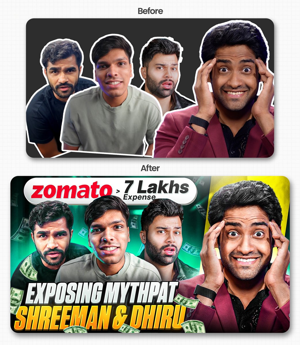 Designed and edited this thumbnail for Thugesh.

Video title - Exposing Mythpat, Shreeman Legend &amp; Dhiru monchik!

Drop your feedback/suggestions in the comments.

#thugesh #thumbnail #thumbnaildesign #youtube #YouTuber