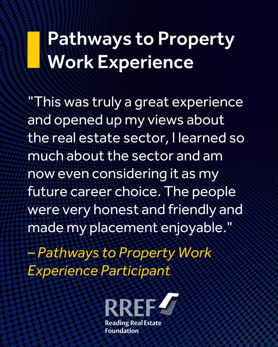 ❗Pathways to Property Work Experience Hosts Needed!

👉Contact us if you would like to take part: ow.ly/Il6F50X23mf

#RREF #ReadingRealEstateFoundation #Charity #RREFCharity #PathwaystoProperty