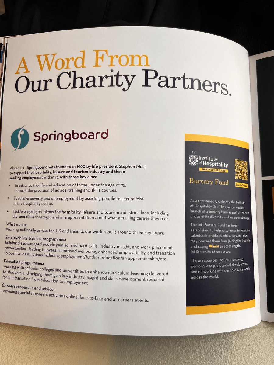 Springboard_UK's tweet image. Springboard were delighted to attend the 28th Institute of Hospitality NI Awards @IoH_NI at Culloden Estate 🌟 A brilliant night celebrating hospitality professionals &amp;amp; raising £2,000+ for Springboard. Huge thanks to the NI committee &amp;amp; guests ❤

#Springboard #NIAwards