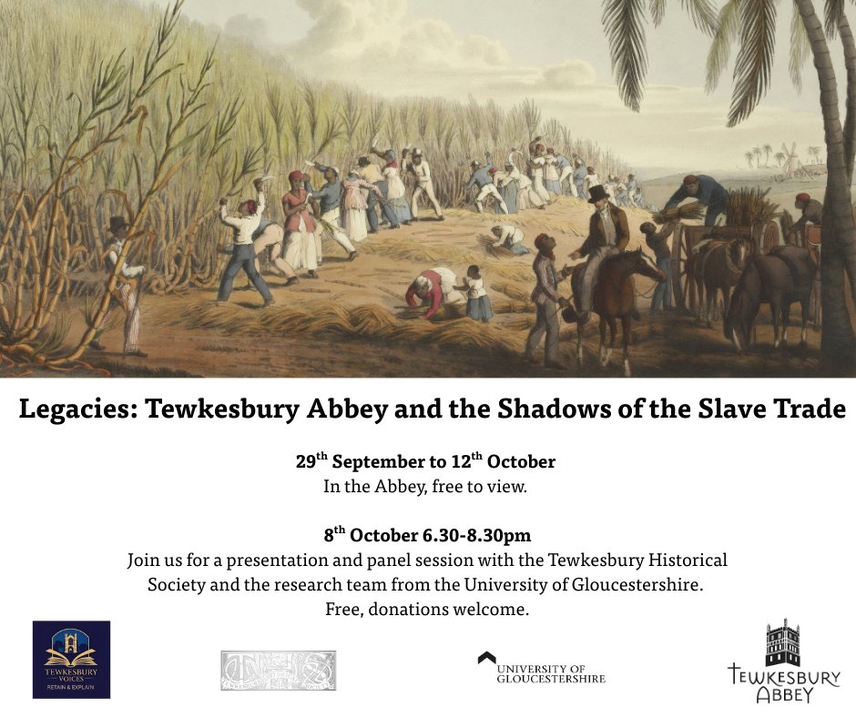📢 Exhibition now open at Tewkesbury Abbey
Legacies: The Abbey &amp; the shadows of the slave trade
Uncover how wealth from slavery shaped our history, told through Abbey memorials &amp; research by <a href="/uniofglos/">University of Gloucestershire</a> @tewkesburyvoices
#BlackHistoryMonth #HistoryMatters