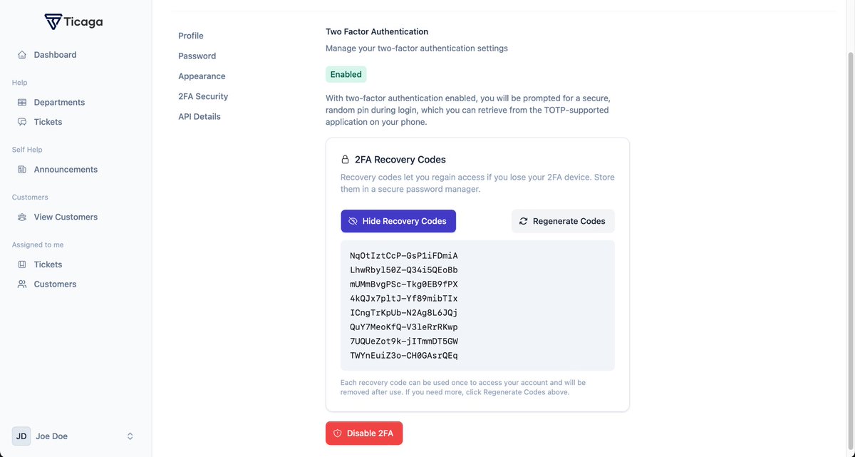 Two Factor Authentication has been implemented: