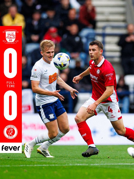 TheZane15's tweet photo. #BristolCityFC #BristolCity #BCFC #BRC #PREBRC #PostMatchReaction #TheZane15 #TheBCFCZane15 #TheBRCZane15
Post Match Reaction. City fail to score a goal as they leave Deepdale on Saturday Afternoon with a point in a goalless affair in the Championship. https://t.co/Hk6WEAK89Q