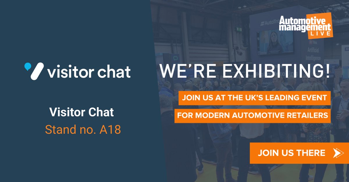 Will we see you at Automotive Management Live 2025?

We’re exhibiting at the UK’s #1 event for motor retailers! 🚗

- Live chat in action
- Smarter customer engagement
- Trusted by 2,000+ dealers

📍Stand A18 | NEC Birmingham | 12 Nov

#VisitorChat #AMLive #AutomotiveRetail
