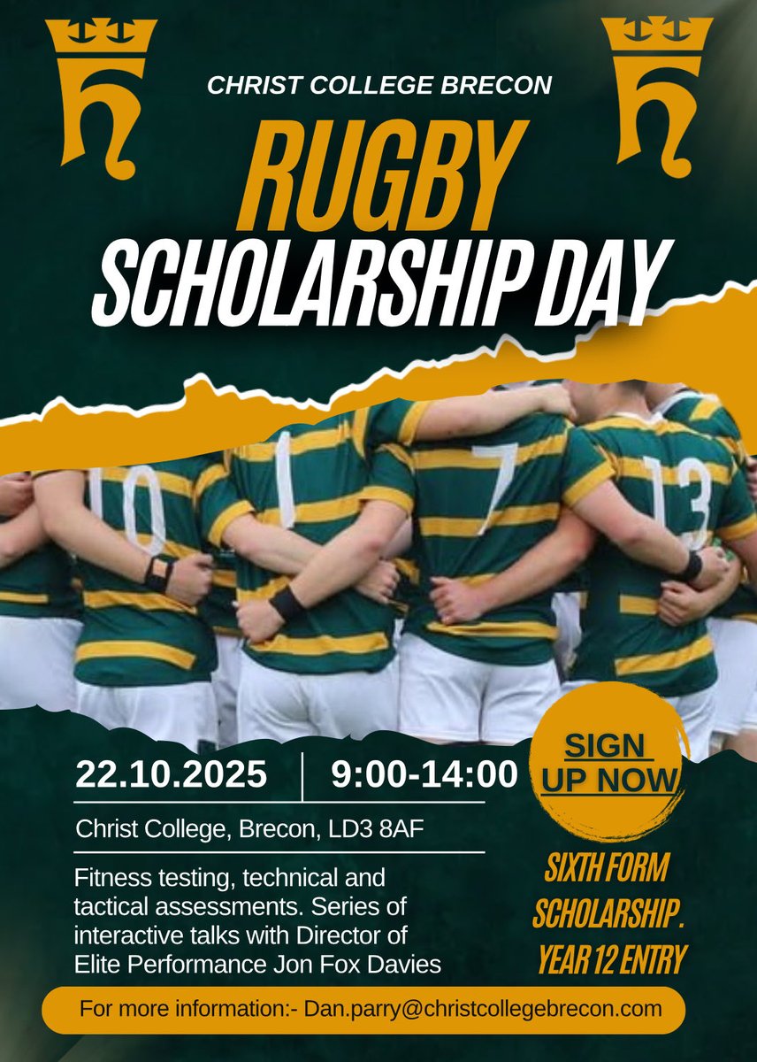 Opportunities for current year 11 students ⁦<a href="/Sports_CCB/">Christ College Brecon Sport</a>⁩. Combine education with a growing high performance rugby programme