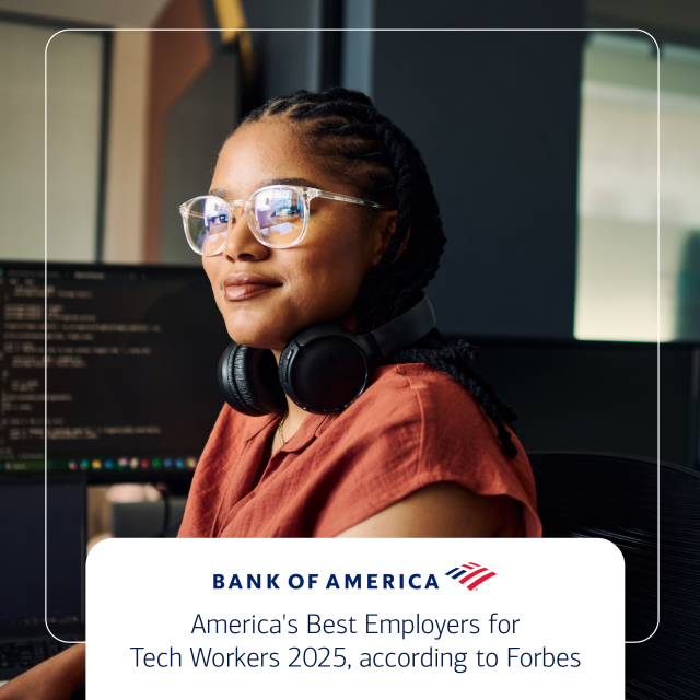 Big win for <a href="/BankofAmerica/">Bank of America</a> – <a href="/Forbes/">Forbes</a> just named us one of America’s Best Employers for Tech Workers! From bold investments in innovation to global-scale delivery, it’s a place where technologists shape the future of finance. bit.ly/3IOnEPr