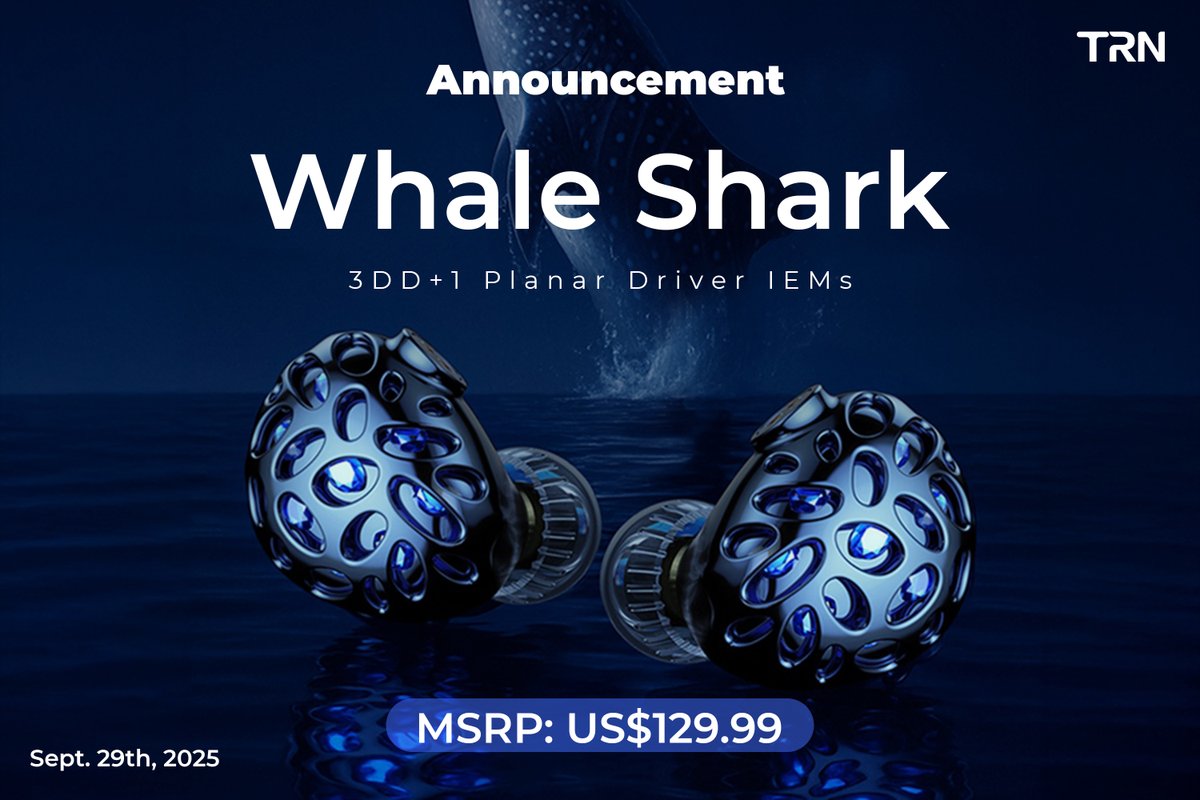 TRN Audio Whale Shark、深海から浮上！ 3DD+1 Planar Driver IEMs