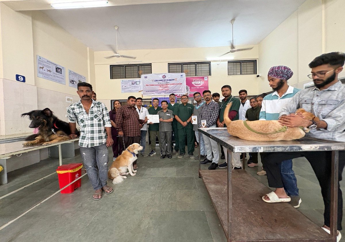 Free Rabies Vaccination and Health Check-up Camp at the Veterinary Clinical Complex, Veterinary College, Kamdhenu University, Junagadh Dated 26/09/2025