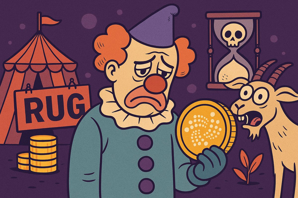 Streamer coins = rug meta clown show fake death clocks, granny scams, goat gooning spamming feeds. Fans rekt while insiders extract. 

This isn’t sustainable crypto. Stop being exit liquidity stack $IOTA. 

@pumpdotfun <a href="/iota/">IOTA</a>