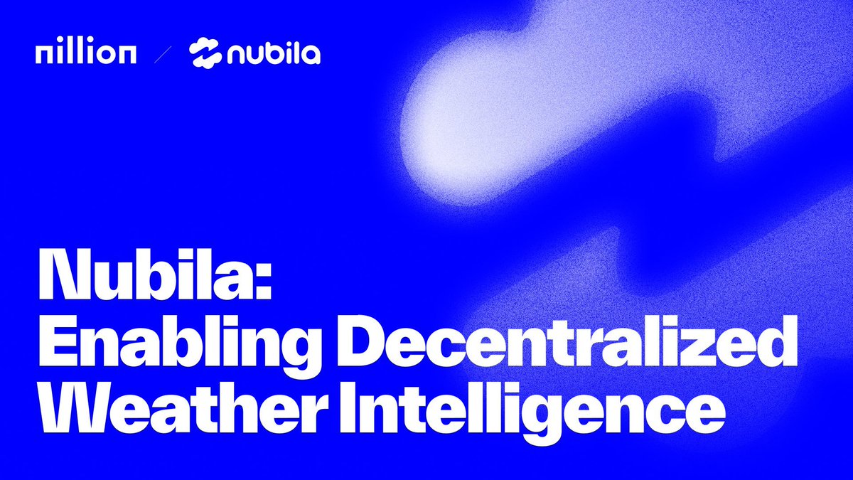nillion_id's tweet photo. Data cuaca kini terdesentralisasi bersama
@nubilanetwork
Perkiraan terpusat sering meleset dari kondisi lokal, membahayakan kehidupan dan ekonomi.

Nubila membangun jaringan di mana komunitas mengubah sinyal lokal menjadi kecerdasan iklim dan mendapatkan imbalan darinya! https://t.co/dshn1tHj5x
