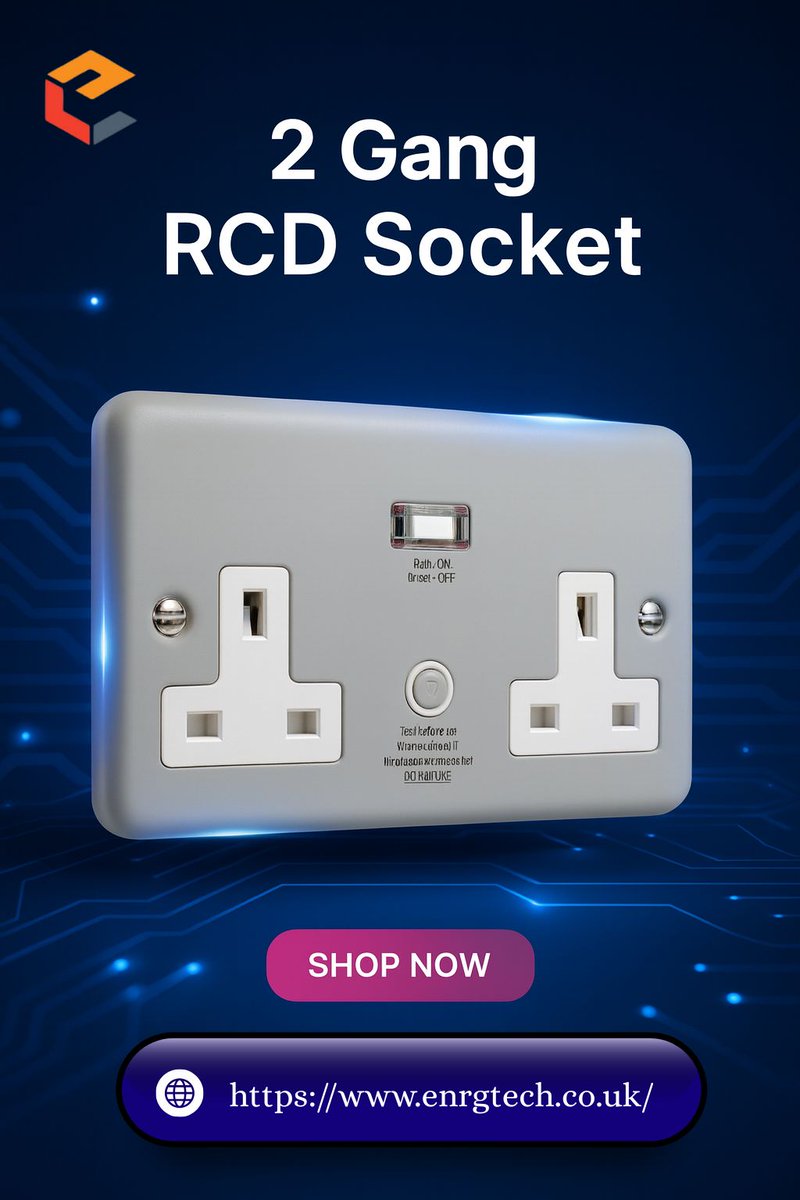 JackLeo5019's tweet image. Stay safe with the 2 Gang RCD Socket, engineered for reliable protection and everyday electrical use. Trusted quality, only at EnrgTech.
Shop Now: shorturl.at/SCEiF
#RCDSocket #ElectricalSafety #PowerSolutions #Sockets #Electronics #Protection #Cables #Wiring #EnrgTech