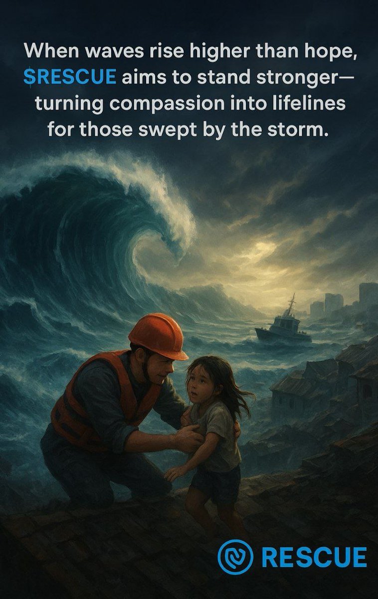 ProjectRescuee's tweet photo. When waves destroy, $RESCUE aims to rise stronger with hope. 🌊💙
Every token becomes a lifeline, bringing resilience to those struck by disaster.
Be part of the mission:
$RESCUE LIVE on MEXC — Buy & Stake today!
🔗 https://t.co/wE85Fry0my
#rescuechain #disasterrelief #blockchain4humanity #web3forgood